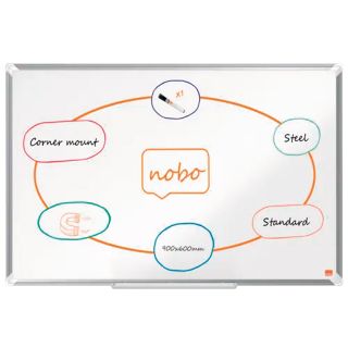 Nobo Premium Plus valkotaulu 90x60cm teräs