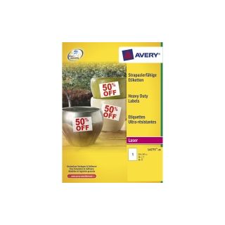 Avery l4775 heavy duty tarra 210 x 297mm 1-osainen valkoinen