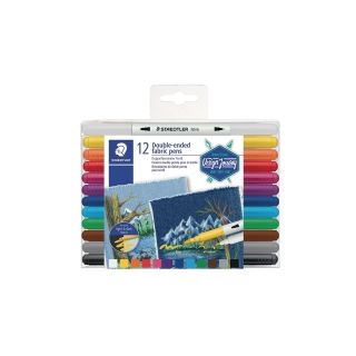 Pk12 staedtler 3190 tekstiilitussi duo värilajitelma