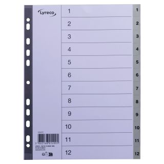 Lyreco välilehti 12-osainen PP A4