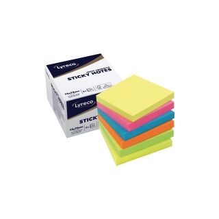 Lyreco premium viestilaput 75 x 75 mm kesän värit 1 kpl=6 nidettä