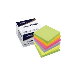 Lyreco premium viestilaput 75 x 75 mm kevään värit 1 kpl=6 nidettä