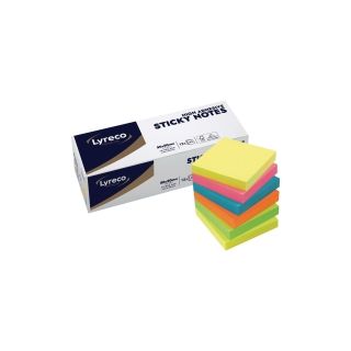 Lyreco premium viestilaput 50 x 50 mm kesän värit 1 kpl=12 nidettä