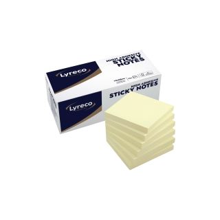 Lyreco premium viestilaput 75 x 75 mm keltainen 1 kpl=12 nidettä