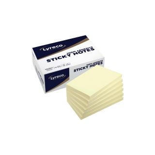 Lyreco premium viestilaput 75 x 125 mm keltainen 1 pakkaus=12 nidettä