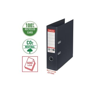 Esselte no.1 mappi a4 co2 hiilineutraali 75mm musta