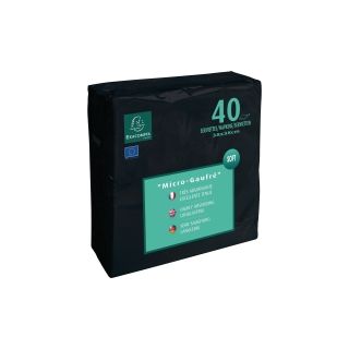 Exacompta lautasliina 38x38 musta