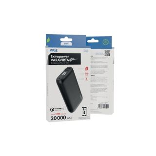 Wave extrapower powerbank 20000mah musta
