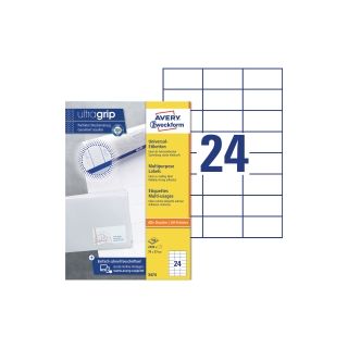 Avery 3474 monitoimitarra 70 x 37mm 24-osainen