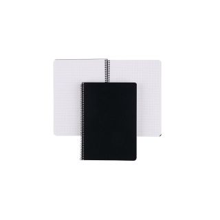 Paperipiste muovikansivihko ruudutettu a5/80 7x7 mm musta