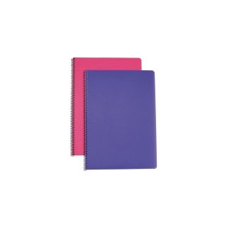 Paperipiste muovikansivihko ruudutettu a4/80 7x7 mm pinkki/liila