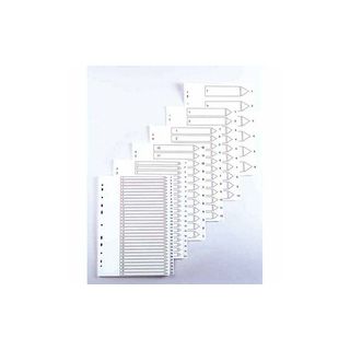Lyreco mylar hakemisto 1-6 a4 harmaa