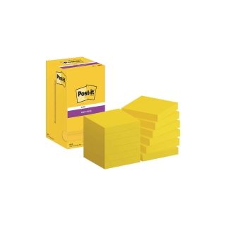Post-it® Super Sticky viestilappu 76 x 76mm keltainen, 1 kpl=12 nidettä