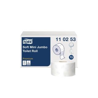 Tork® 110253 wc-paperi t2 premium soft mini jumbo 2-krs