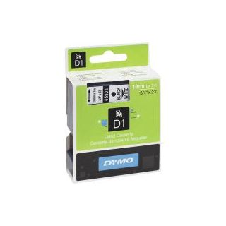 Dymo® nauha d1 19mm x 7m musta/valkoinen