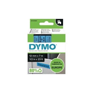 Dymo® nauha d1 12mm x 7m musta/sininen