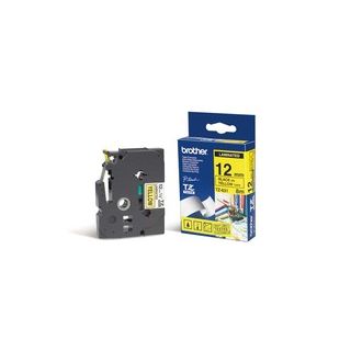 Brother tze-631 tarranauha 12mm musta/keltainen