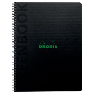 Rhodia greenbook kovakantinen nidottu muistikirja a5+/80 viivoilla + marginaali