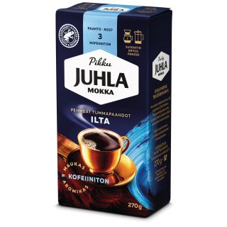 Juhla Mokka kahvi Ilta kofeiiniton suodatinjauhatus 270g