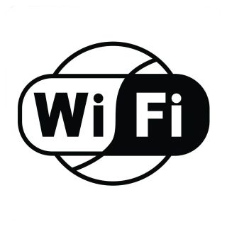 Itsekiinnittyvä piktogrammi Wifi 10 cm