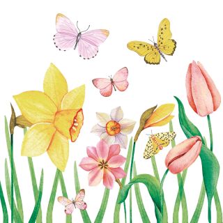 Duni lautasliina 24 x 24 cm Butterfly Meadow