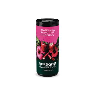 Nordqvist Jäätee Mansikka-Raparperi Hibiskus 330ml