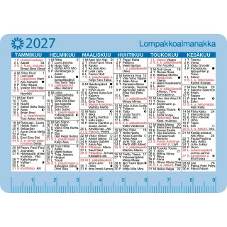 Lompakkoalmanakka – Taskukalenteri – Kompakti