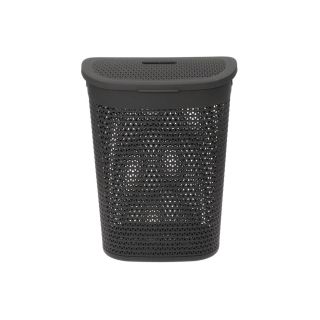 Pyykkikori kannella 60 L harmaa