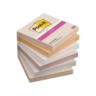 Post-it® Super Sticky -Viestilaput, Neutrality-Värilajitelma, 76 mm x 76 mm