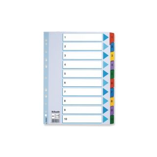 Esselte mylar hakemisto 1-10 a4 muovikieli