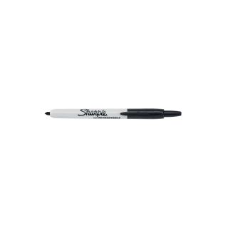 Sharpie fine retractable huopakynä pyöreä 1mm mekanismilla musta