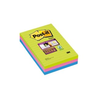 Post-it® super sticky viestilappu rainbow 101 x 152mm