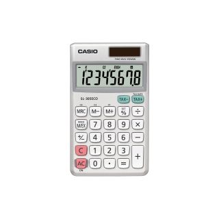 Casio sl-305 eco taskulaskin 8 numeron näyttö