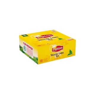 Lipton musta tee yellow label