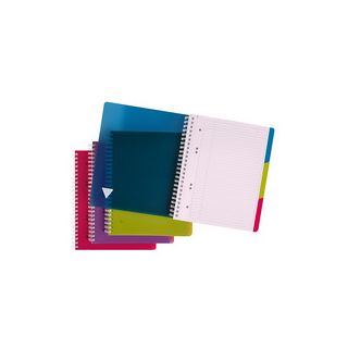 Clairefontaine linicolor evolutiv kierrevihko a5+/90 viivoitettu värilajitelma