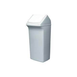 Durable jäteastia heilurikannella 40l harmaa/valkoinen