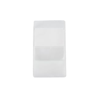 Kynätasku rintataskuun valkoinen + tasku nimikortille 83 x 150mm kirkas