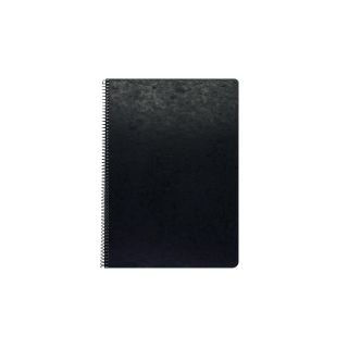 Kierrevihko a4/80 ruudutettu 7x7mm pahvikantinen musta