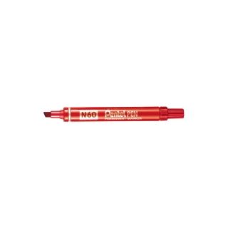 Pentel n60 huopakynä viisto 1-5 mm permanent punainen