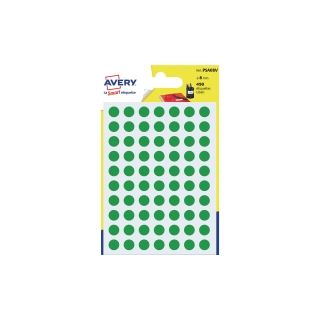 Avery PSA08V pyöreä tarra 8mm vihreä, 1 kpl=490 tarraa