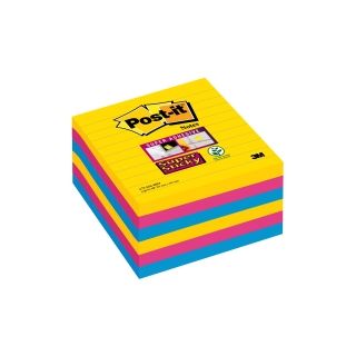 Post-it® super sticky viestilappu carnival 101 x 101mm viivat