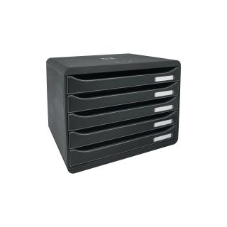 Exacompta big box plus laatikosto 5-osainen musta