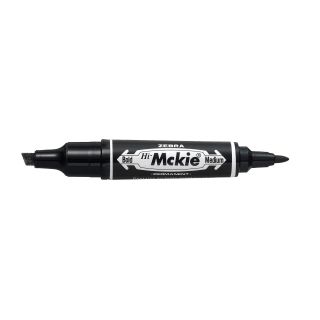 Zebra McKie permanent marker viisto 4-6mm ja pyöreä 1mm kärki musta