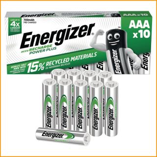 Energizer Power Plus ladattavat AAA paristot HR3, 1 kpl=10 paristoa