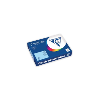 Clairefontaine Trophee 1798 väripaperi A4 80g taivaansininen, 1 riisi