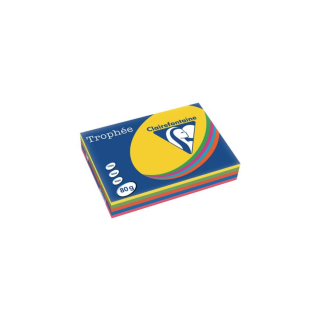 Clairefontaine Trophee väripaperilajitelma A4 80g 5 väriä, 1kpl=500 arkkia