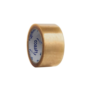 Lyreco pakkausteippi PP 50mm x 66m kirkas, 1 kpl=6 rullaa