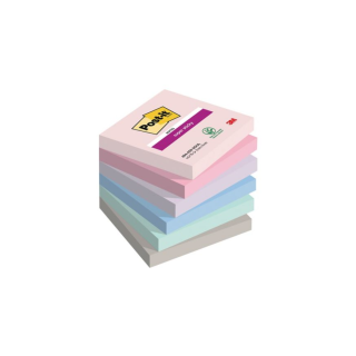 Post-it&reg; Super Sticky Soul viestilappu 76 x 76 mm, 1 kpl = 6 nidett&auml;