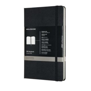 Moleskine muistikirja Professional kovakantinen 13x21cm viivoitettu musta