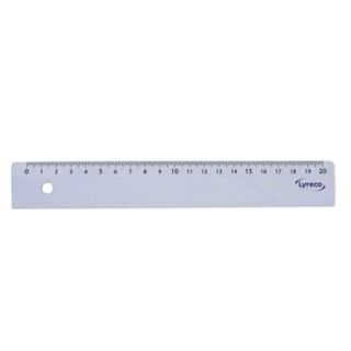 Lyreco viivain 20cm kirkas muovi
